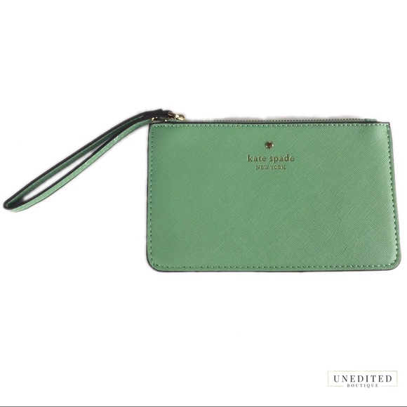 Kate Spade Green Wristlet - Picture 4 of 7